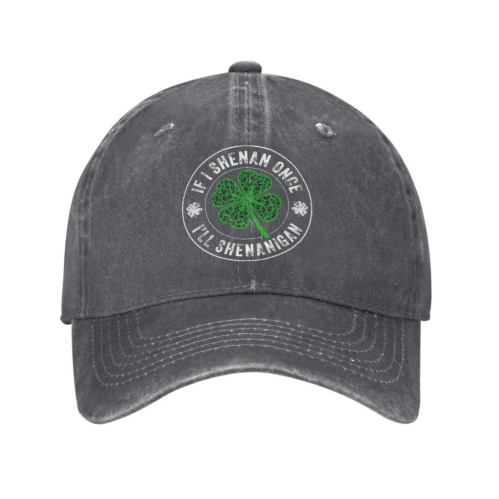 St Patricks Day If I Shenan Once I'll Shenanigan Casual Baseball Cap For Unisex Women Spring Adjustable Baseball Caps