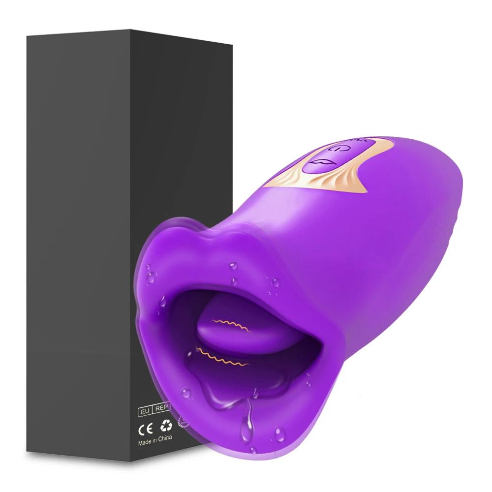Sex Toys For Women Vibrator Tongue Licking Sucking G Spot Vibrator Nipple Clit Vibrations Stimulator Female Masturbation