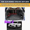 Custom High Quality Car Trunk Mat For Alfa Romeo Stelvio 2017 2018 2019 2020 2025 Interior Accessories Carpet Luxury Leather Mat