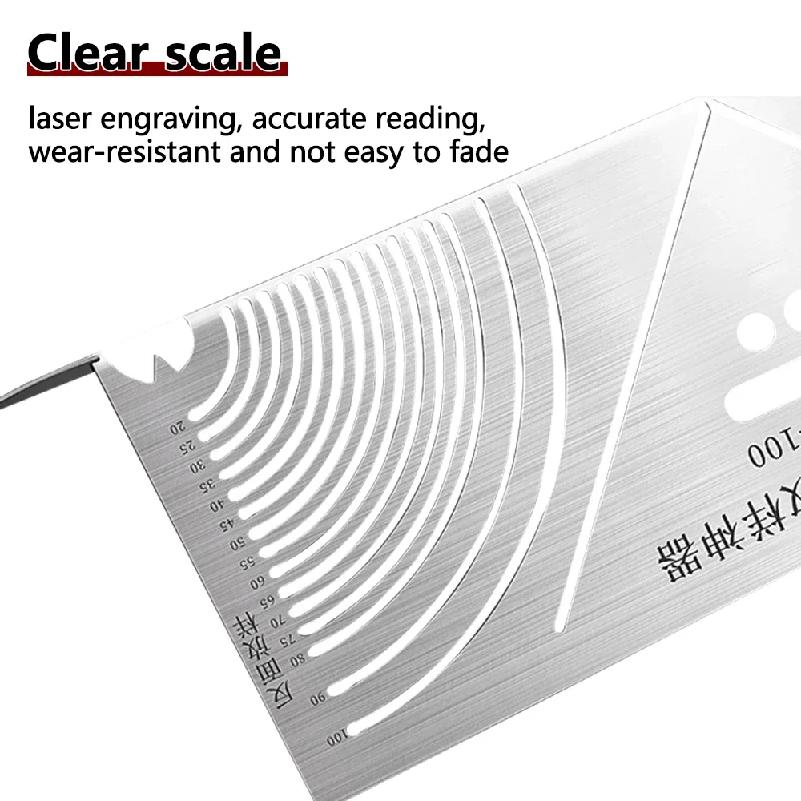 Angle & Arc Marking Tool Adjustable Linear Arc Dual-Purpose Scriber Pipe Cutting Measuring Tool for Metalworking Cutting Guide