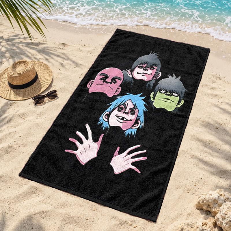 Gorillaz Microfiber Beach Towel Quick Dry Sand Free Lightweight Beach Towels for Travel Swimming Camping