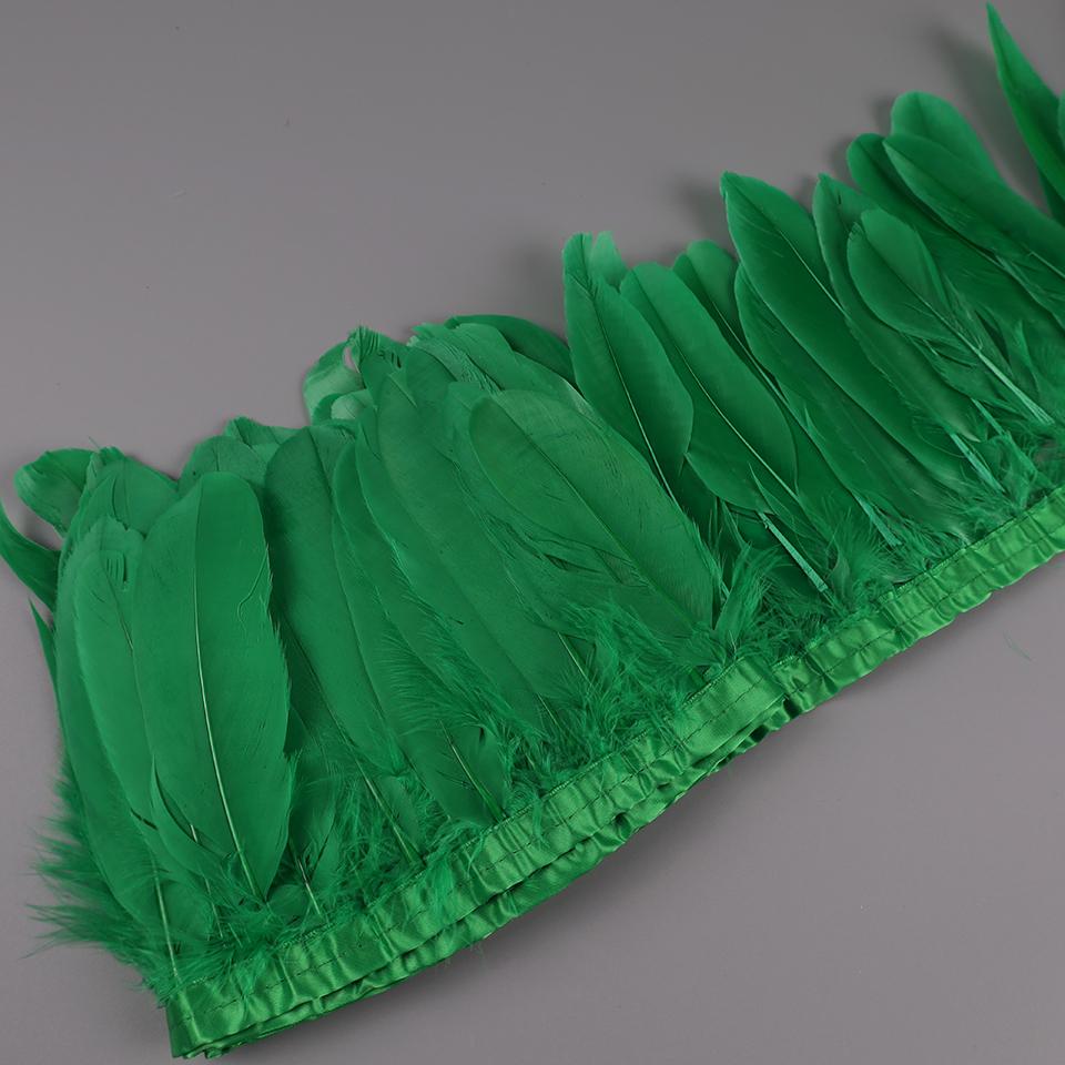 2M Natural Dyed Goose Feather Trims Real Geese Duck Feathers Fringe Ribbons For Handmade Crafts Pumas Wedding Accessories