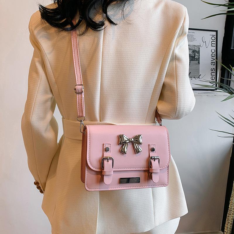 Cute Girl Bow Cambridge Bag Women 2025 New Spring and Summer Fashion Messenger Bag Commuter Shoulder Messenger Bag