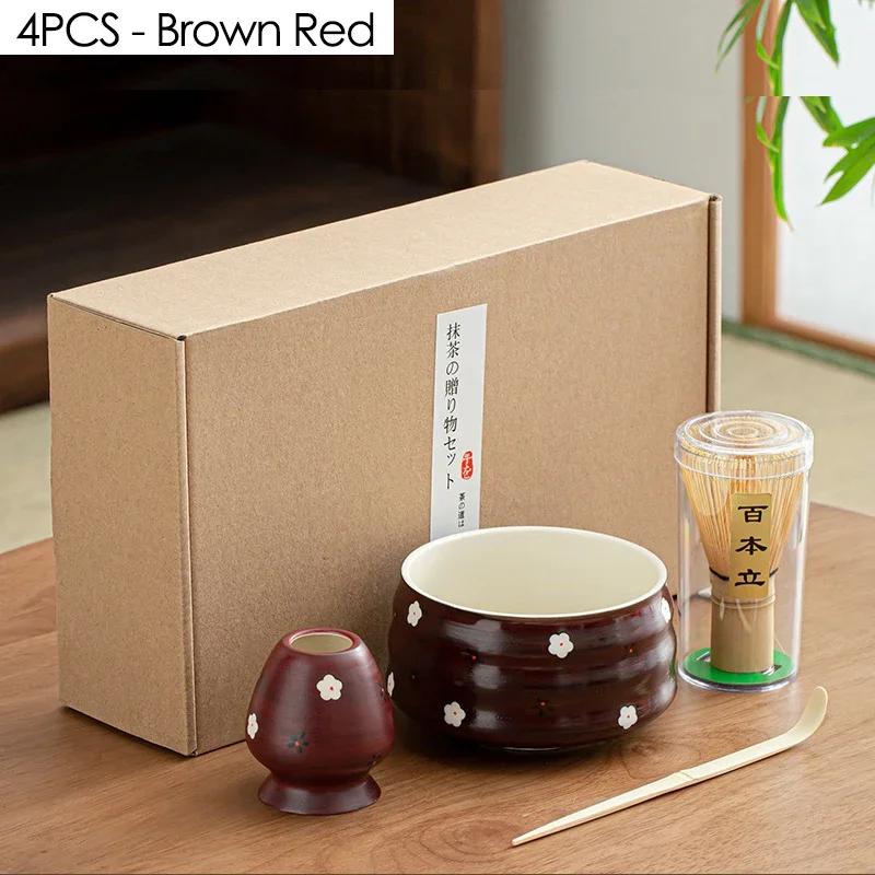 

Набор для чая матча из 4 предметов, подставка для инструментов, керамическая чаша, венчик, ложка, подарок для церемонии, традиционные японские аксессуары, набор для смешивания матча