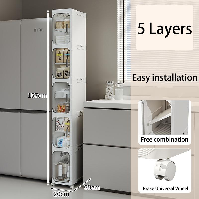 Toilet Storage Cabinets, Bathroom Cabinets, Kitchen Shelves, Foliding Storage Cabinet 1/2/3/4/5 Layers