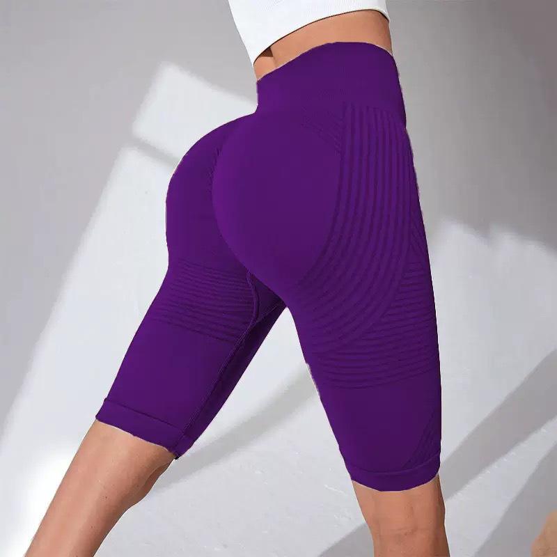 European-American Seamless Butt Lifting High-Waist Yoga Shorts