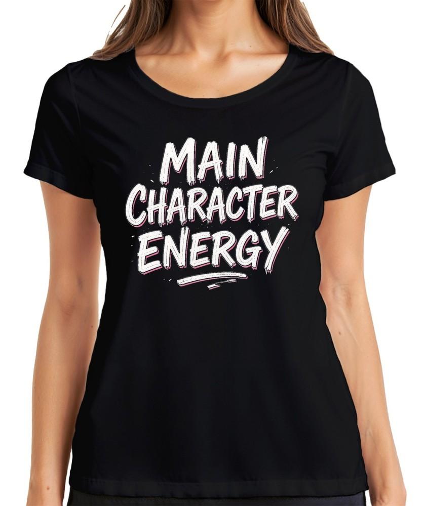 Main Character Energy Funny Gift Influencer Retro Pink Unisexs Tshirt