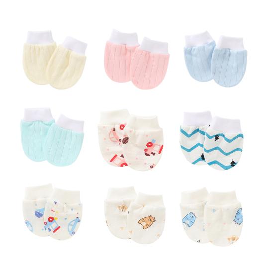 Bawełniane skarpetki ochronne dla noworodków, chroniące przed zarysowaniami, rękawiczki dla niemowląt