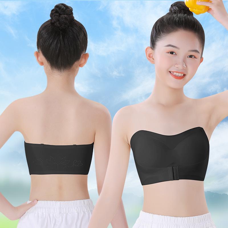 

Бездрофний безшовний бюстгальтер без бретелей: Невидима протиковзка стрічка-бандо для підлітків та дітей старшого віку M (90-110 lbs)