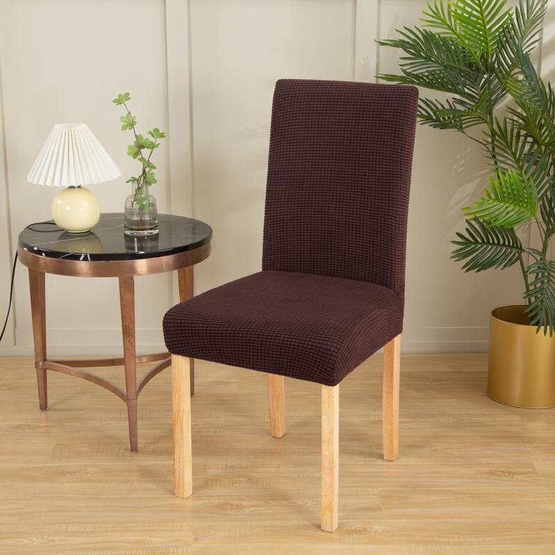 

Resilient Chair Cover Washable Dining Chair Cover Quick Installation Suitable for Dining Room Banquet Home Decoration 1 PCS