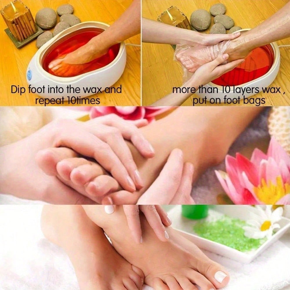 100pcs Disposable Plastic Foot Covers For Feet – Leak-Proof Paraffin Wax Bath Liners, Moisturizing Socks For Pedicure, Spa