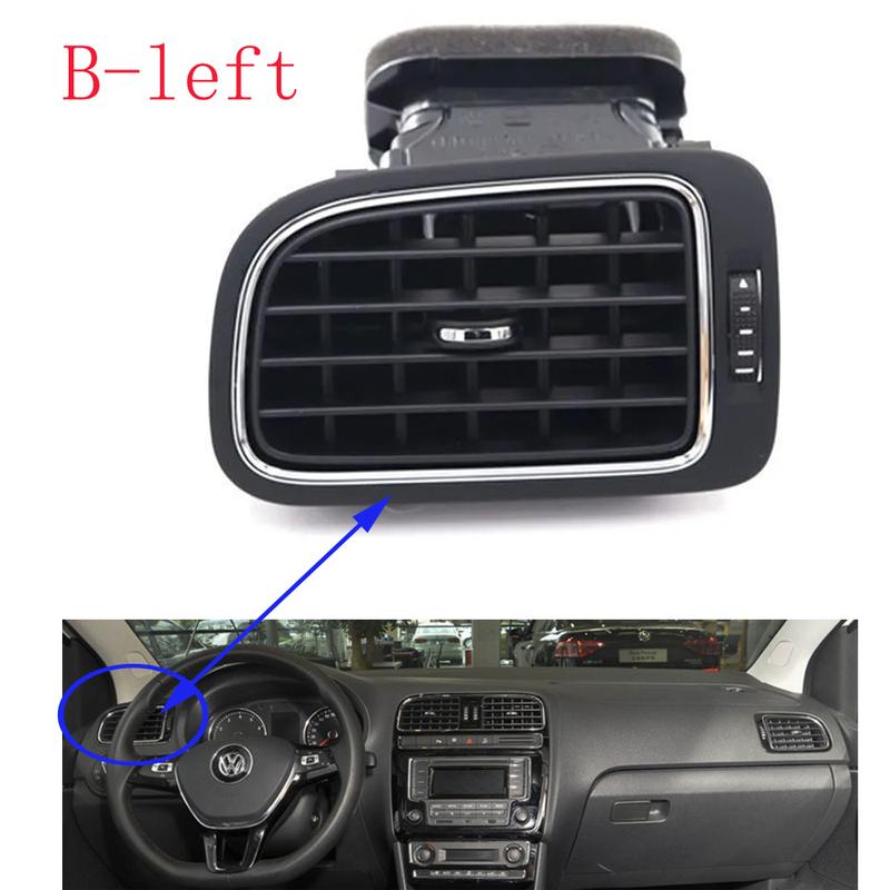 HUIYAN Matte Black Left Right Central Dashboard A/C Air Outlet Vent For VW Polo 2014 2015 2016 6RD 819 704 6RD 819 703