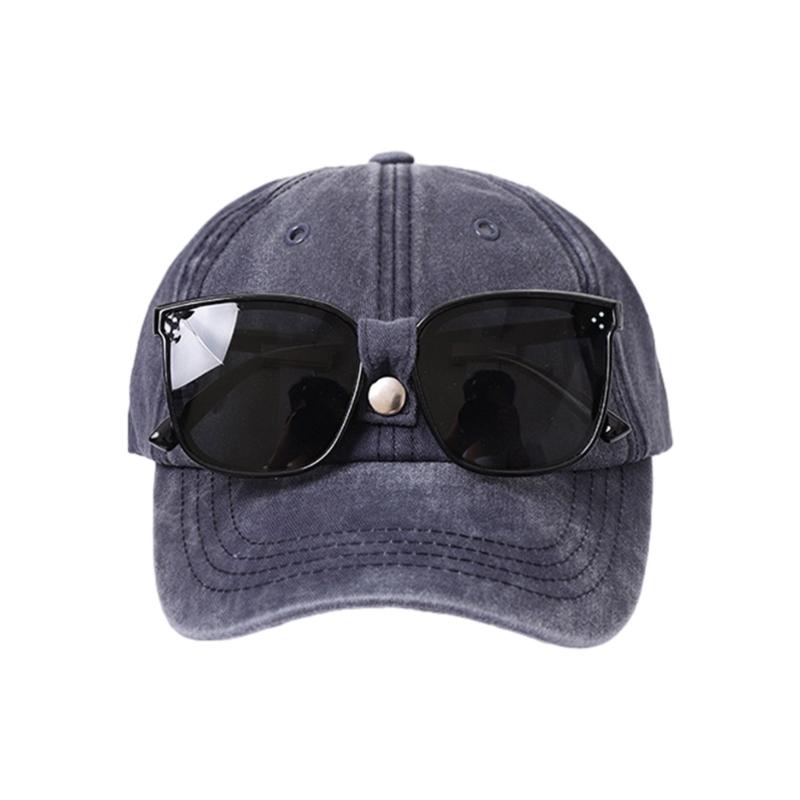 Cat Ear Baseball Cap with Sunglasses Decor Adult Adjustable Cap for Summer Outdoor Cycling Hiking Hat for Teens Men
