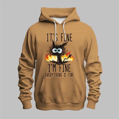 Autumn Men's Hoodie Casual Long Sleeve Pullover Funny Animal Print Top Fashion Streetwear Oversized Men's Hoodie Y2k Clothing
