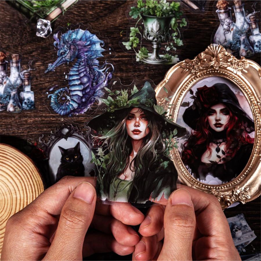 20 Pcs/pack Gothic Vampire Series Sticker Pack Vintage Collage Scrapbooking Label Diy Diary Album Journal Planner