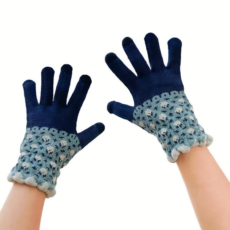 Meier Warm leather gloves - new autumn/winter european and american style women s winter gloves темно-синий