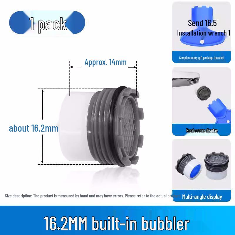 Faucet Spout with Built-in Aerator and Hidden Filter, Includes Disassembly Tool