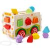 Wooden Shape Sorting Learning Box Children Educational Interactive Festival Gift