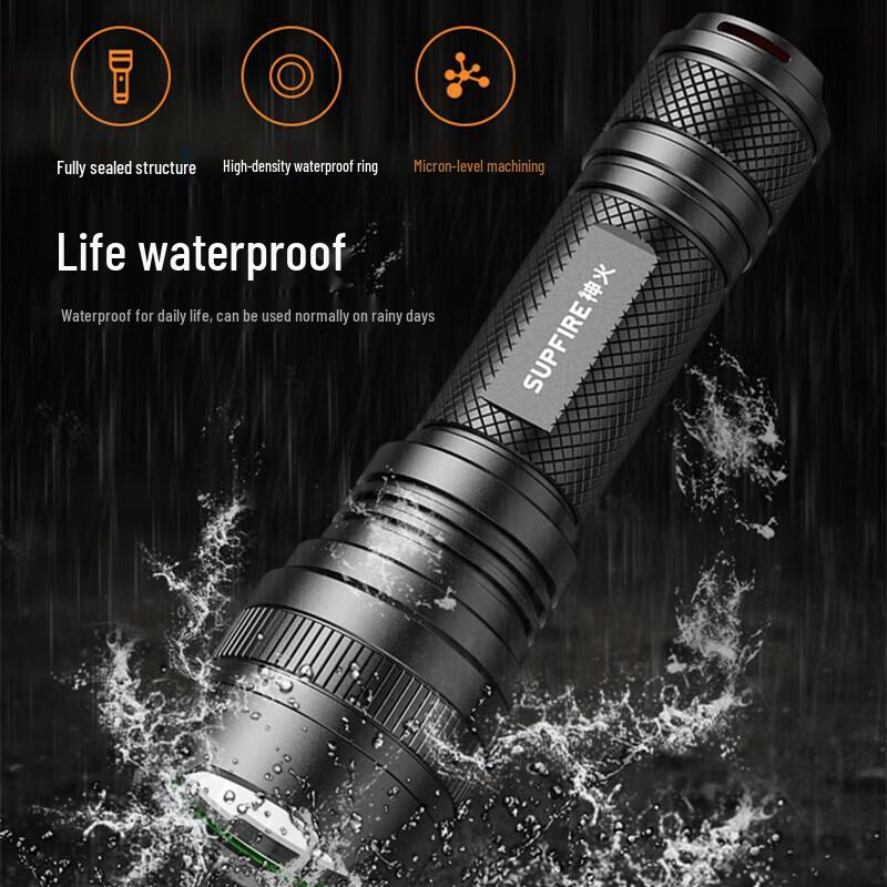 SupFire L6-G Super Bright Rechargeable Flashlight