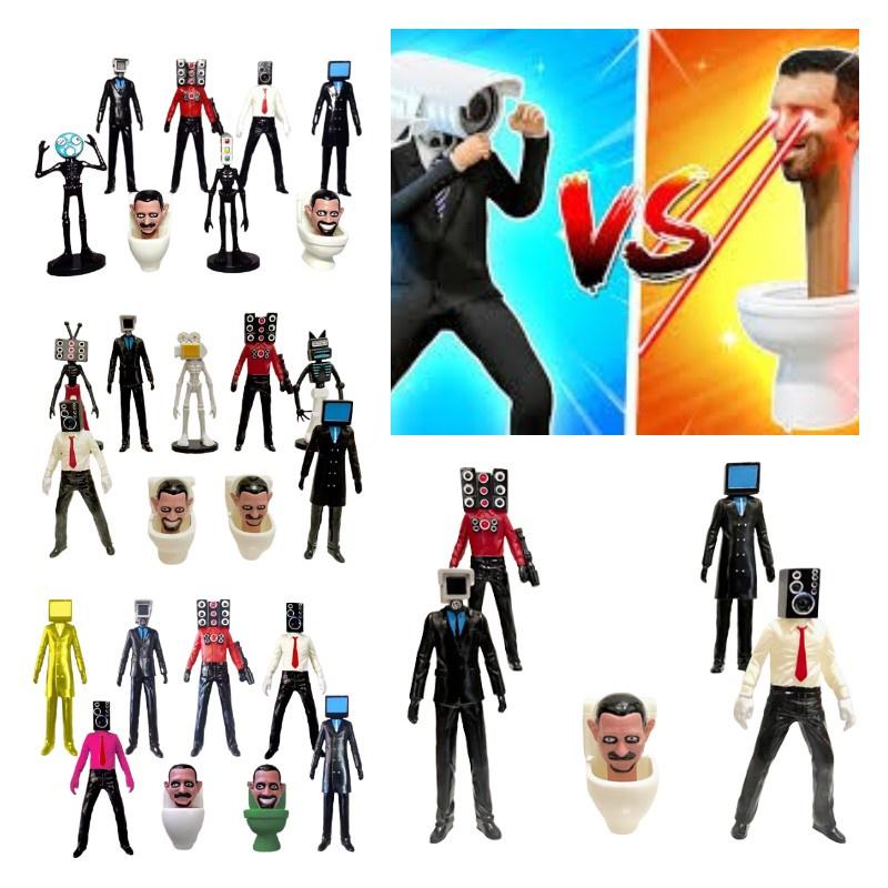 Hochwertige PVC 2,5-4,5 Zoll Toilettenmann Gegen Überwachungsmann Actionfigur Modell Dekoration