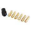 6pcs Collet Chuck Sleeves Grasp Capacity Range 1mm3.2mm with M8*0.75 Cap Fits Rotary Tools