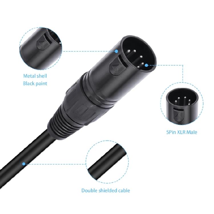 5Pin To 3Pin Adapter Cable For Enhanced Auditory And Lighting Control, 12Inches,