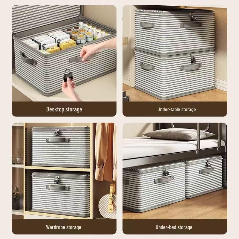 Faltbare Aufbewahrungsbox mit großem Fassungsvermögen und Deckel für Schlafzimmer, Kleidung und Spielzeug