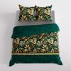 SELVA Green bedding set 220x200 cm - satin cotton, tropical pattern