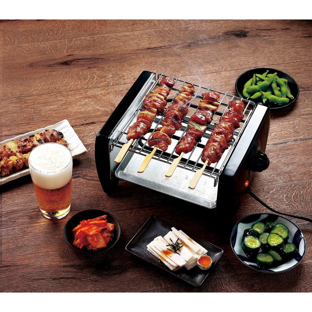 LITHON Jumbo Yakitori Grill Iron Grilling Easy to Make Authentic Yakitori at Home KDGC-007B, Plate, Yakitori, Yakiniku, Net,