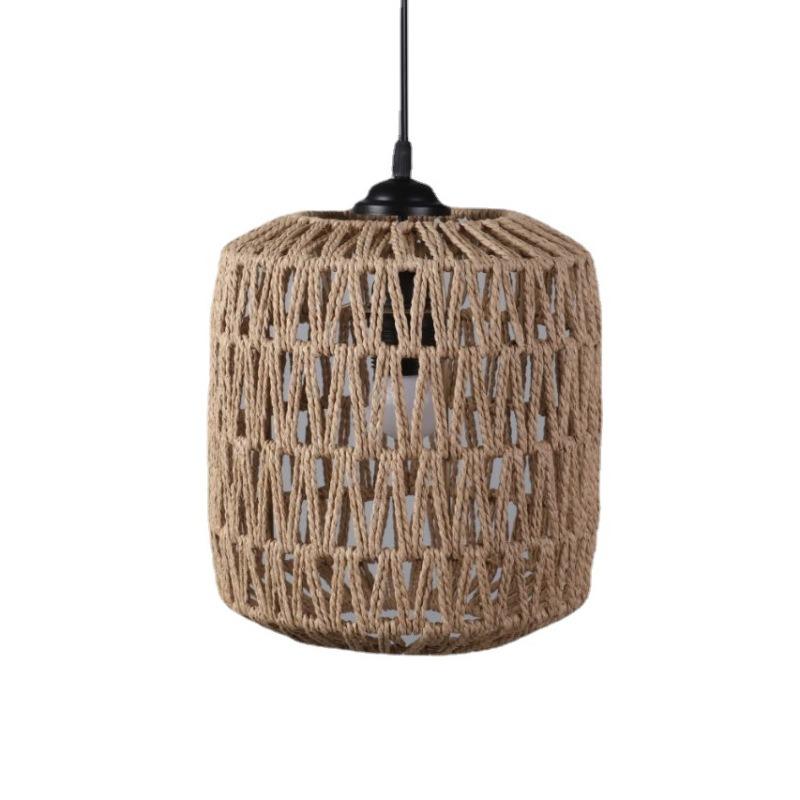 Papierseil-Kronleuchter Neuer chinesischer Imitation-Rattan-Lampenschirm B&B-Restaurant Hot-Pot-Shop Kreative DIY-Beleuchtung Web-Beleuchtung Dekoration