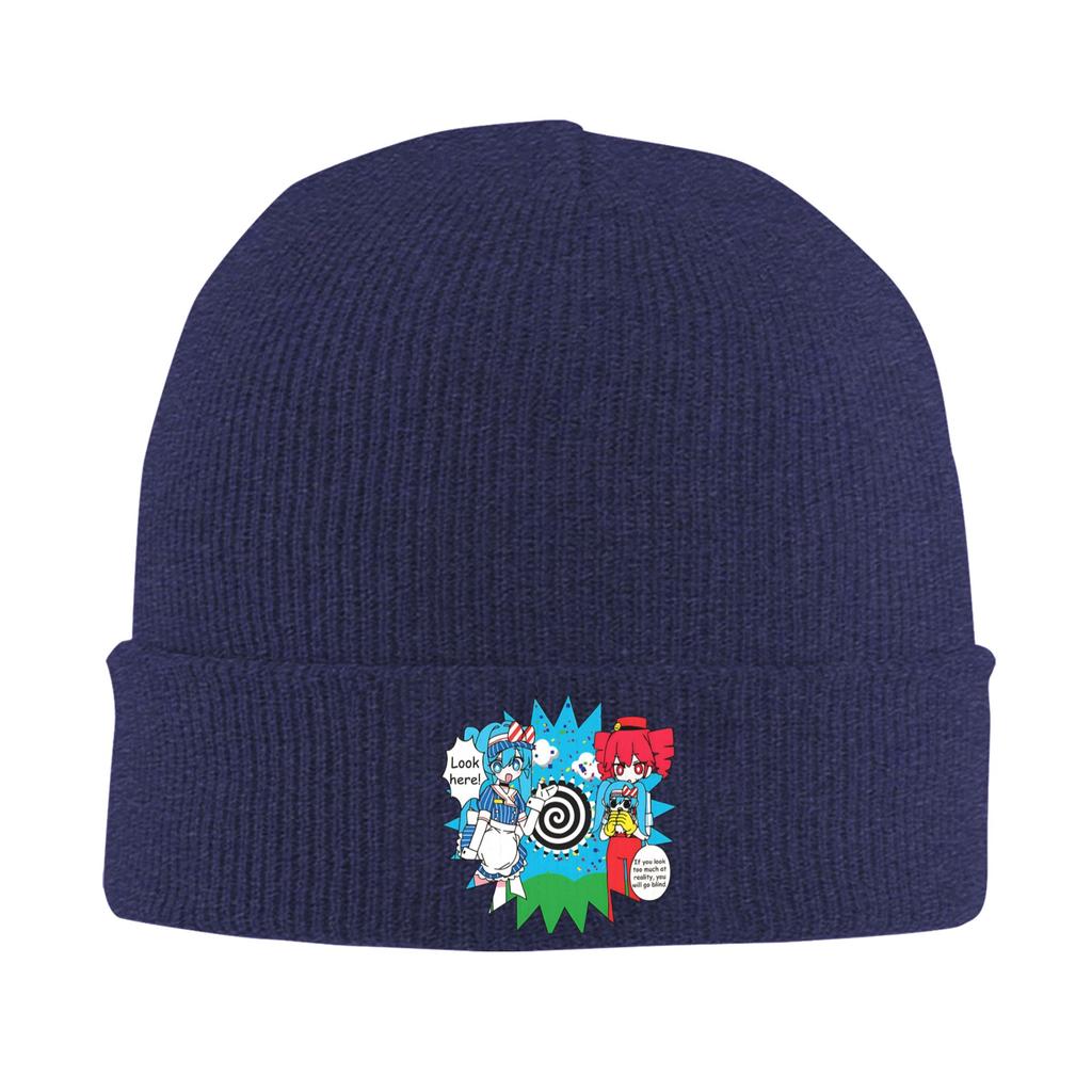 Triple Baka Kasane Teto  Beanie Hats  Bonnet Hats Adult Unisex Y2K Cool Kpop Knitting Hat Winter Custom Warm Caps