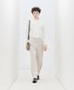 IRONYPORNO WHITELINE 86-Iro268 Basic Curved Wide Poly Pants Light Gray