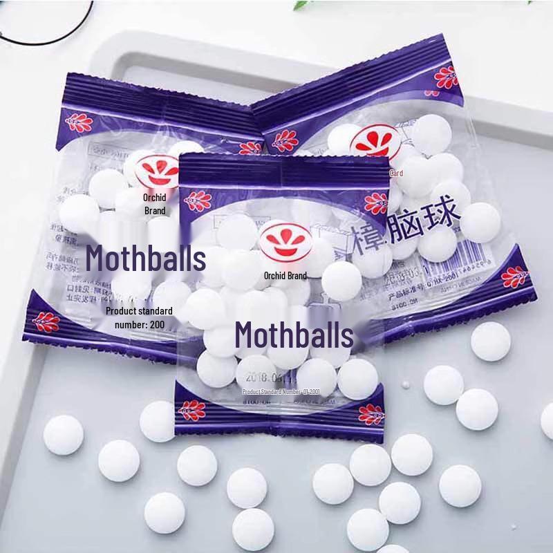 Camphor Insect-Repellent Deodorant Balls for Wardrobe and Household Use