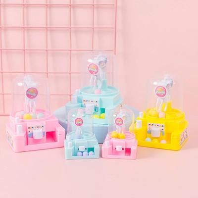 1PCS Desktop Scratching Music Game Toy Twisted Egg Grabbing Ball Machine Clip Candy Children Mini Grab Doll Machine Toys For Children
