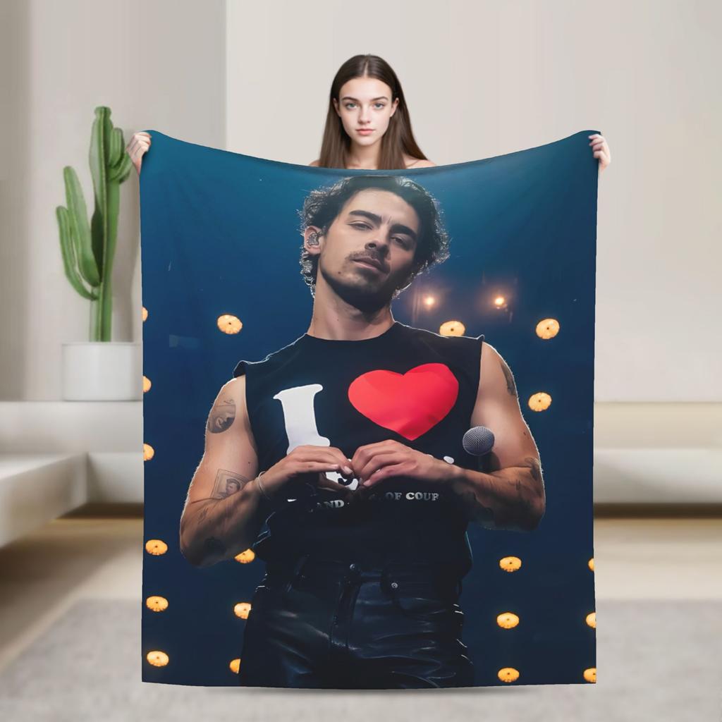 Joe Jonas Joecation Blanket Quality Warm  Throw Blanket Winter Students Living Room Pattern Bedspread