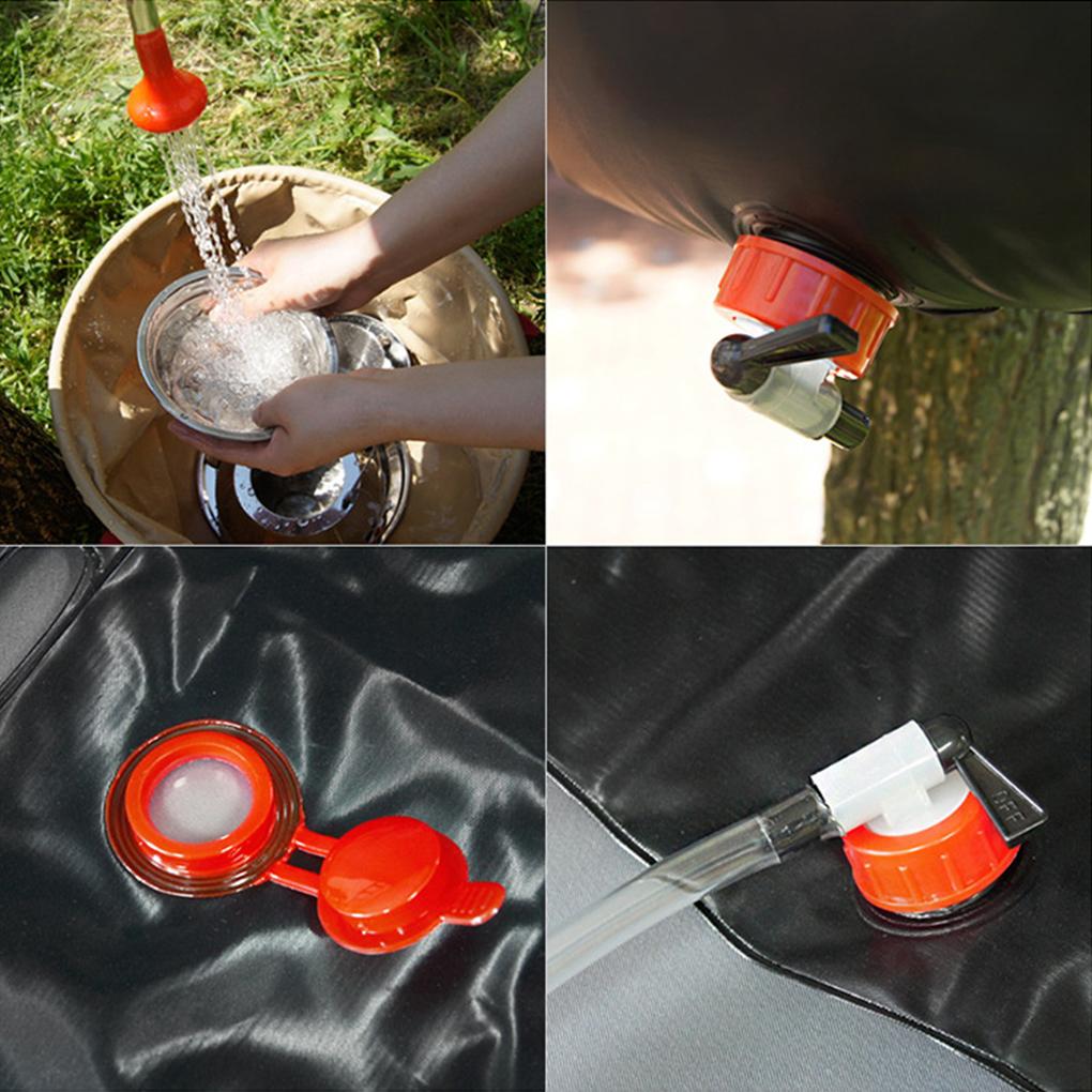 Solar Camping Shower Bag With Temperature Display Portable Outdoor Shower Experience Outdoor Hiking