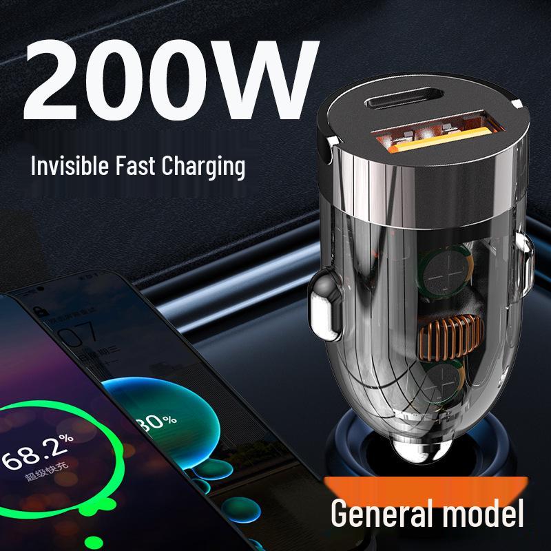 Unsichtbarer 100W Dual PD Schnell-Autoladeadapter