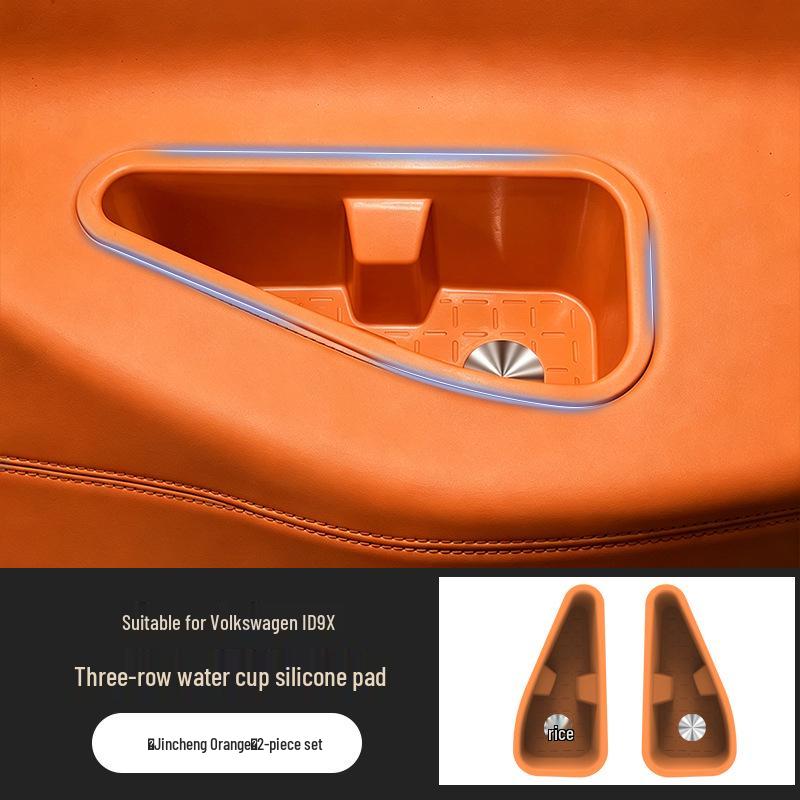 Waterproof Silicone Cup Mat with Wireless Charging for Volkswagen ID.ERA9X
