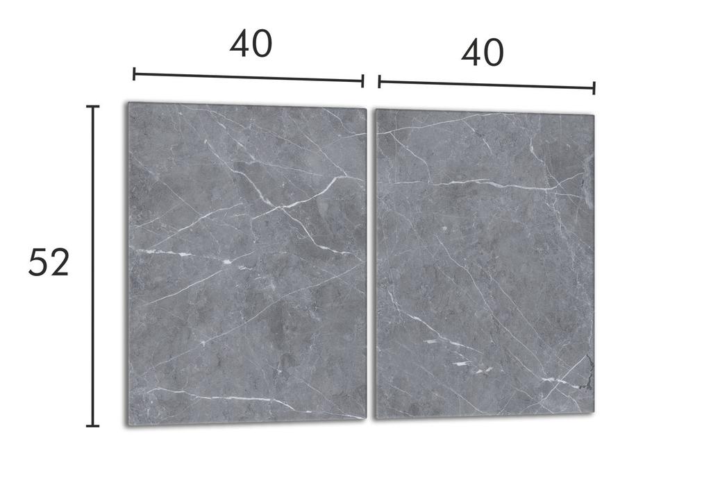 Szklana Płyta Ochronna Na Kuchenkę 2x40x52 Marmur