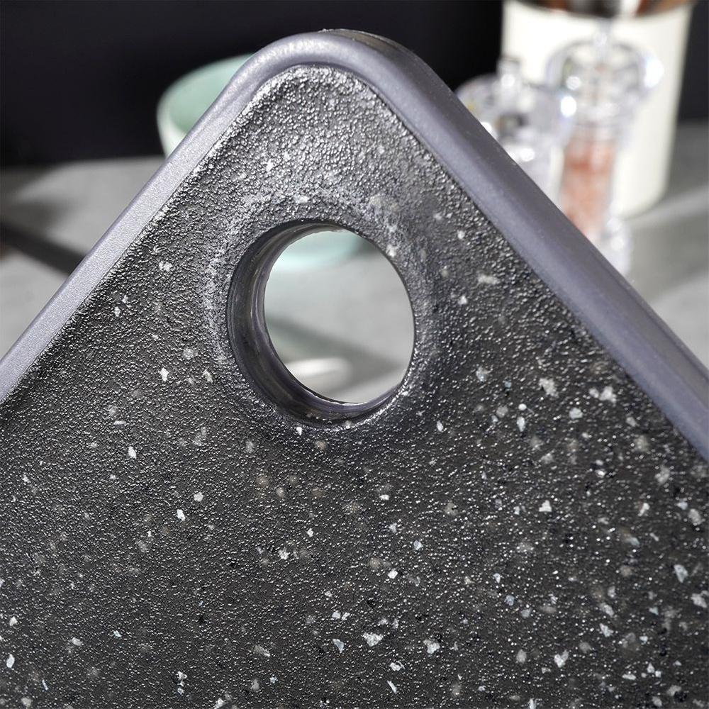 Black Granite-Effect Plastic Cutting Board 33x23cm