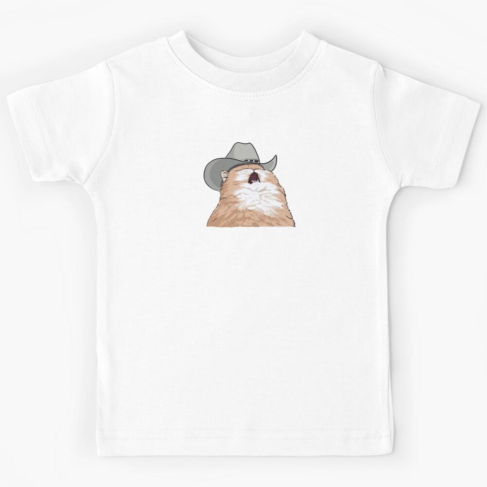 Cowboy cat | Funny meme illustration Kids T-Shirt 100