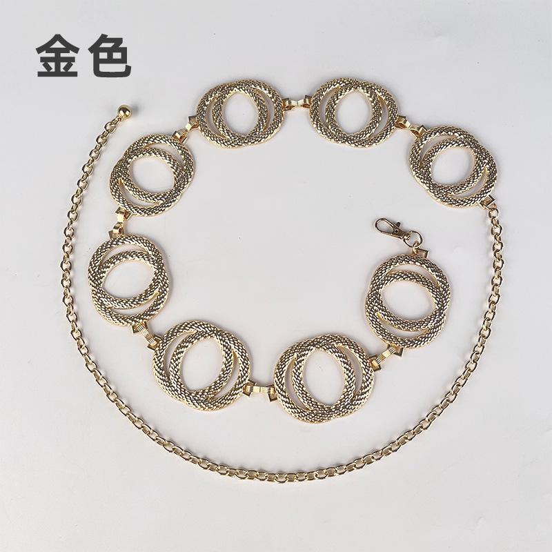 

Женские аксессуары для талии в стиле сяосянфэн, женская металлическая цепочка для юбки, платья, свитера, женский ремень