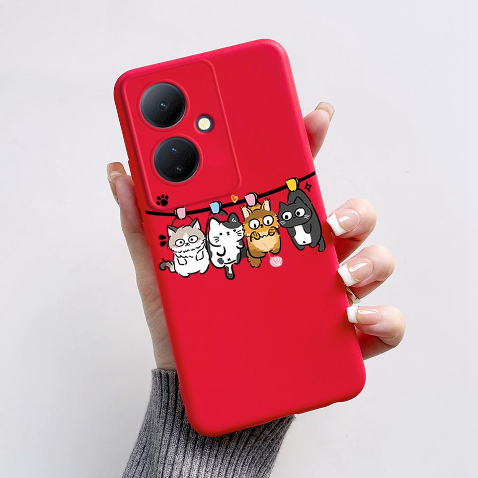 For Vivo V29 Lite 5G Case VIVOY78 Y 78 6.78'' Soft Cartoon Bear Frog Silicone Back Covers For Vivo Y78+ V29 Lite 5G Phone Cases