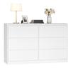 VASAGLE KAILYN Collection - Chest of Drawers for Bedroom, Storage Organiser Unit with 6 Drawers, 40 x 119.4 x 75 cm, Modern Style, Snow White