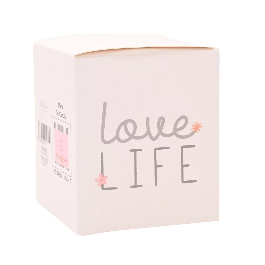 Celebrations Love Life Mam Tin Candle