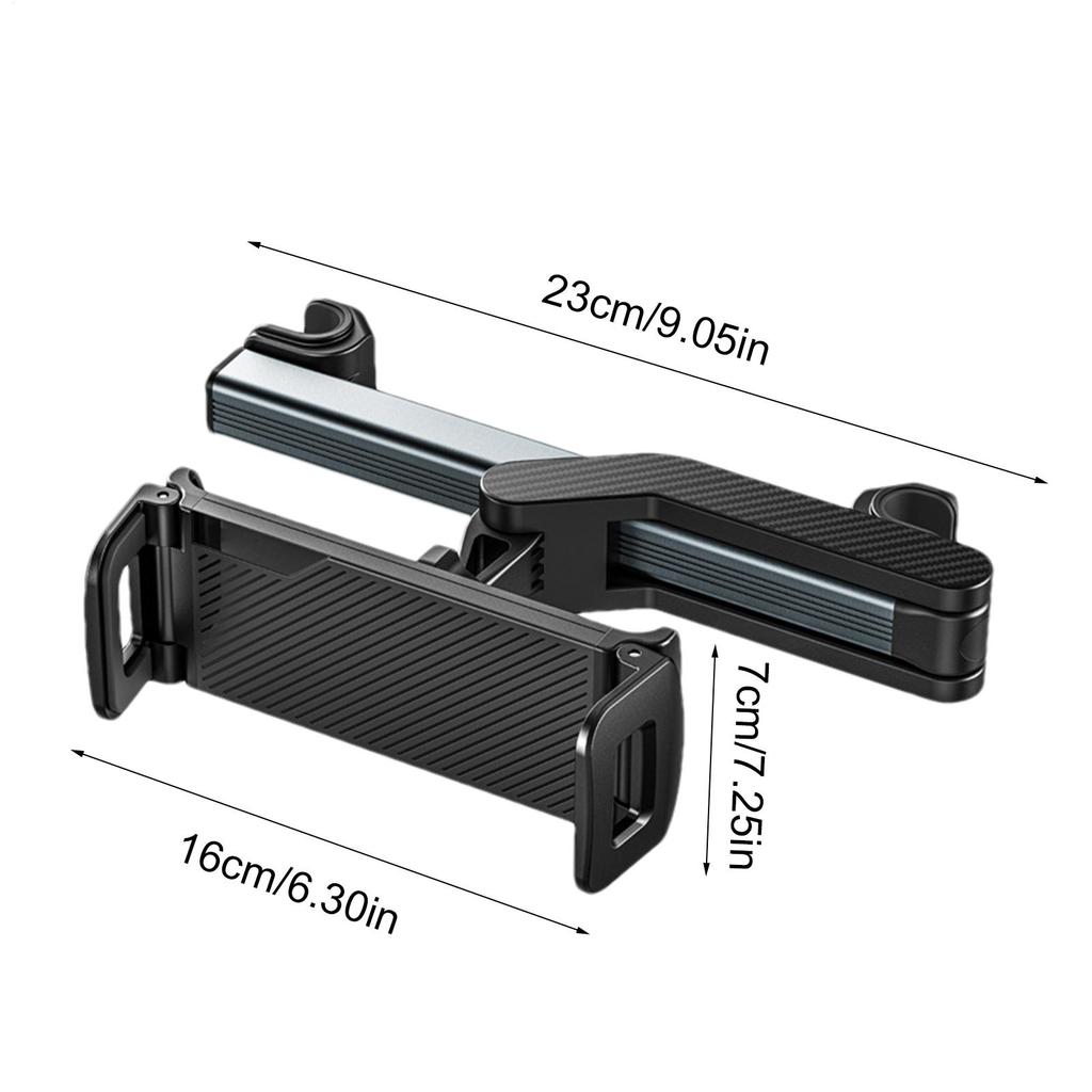 Car Headrest Tablet Holder Space-Saving Foldable Adjustable Backseat Tablet Holder Phone Mount For Rv Suv Adults Family