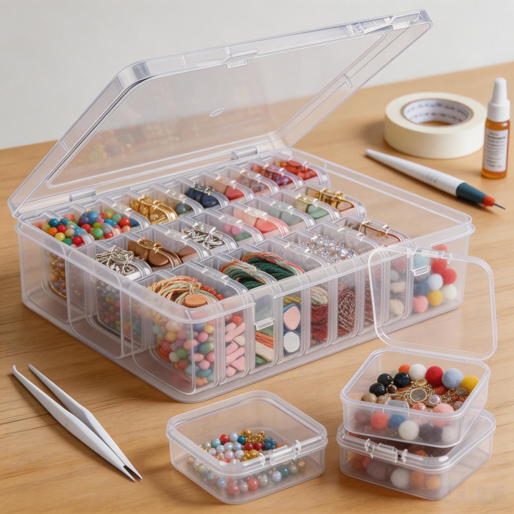 30Pcs Bead Organizer Box Small Plastic Storage Case for Jewelry Craft