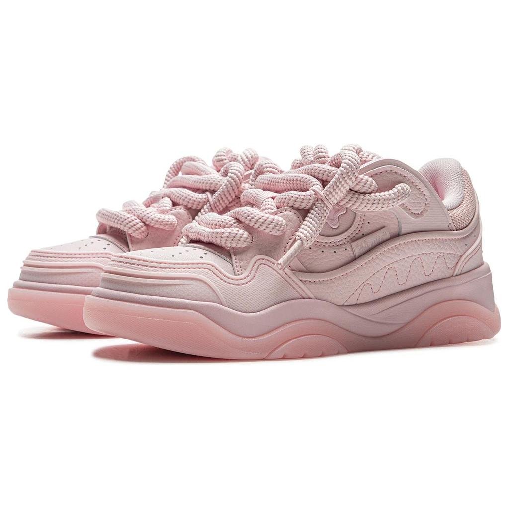 New LiNing Zhi Cheng 2.0 Cushioning Breathable Height Increasing Low Top Skateboard Shoes Women's Pink AGCU092-13