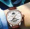KINYUED Factory Hot Selling Quartz Watches Life Waterproof Wristwatch Men Tourbillon Movement for Men