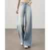 TERRE BLEUE Women's Vintage High-Waist Wide-Leg Jeans